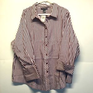 Ashley Stewart blouse size 24 striped bel women$44